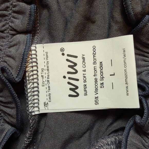 NWT WiWi Large Bamboo High Waist Grey Shorts - Picture 5 of 12